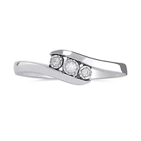 10K White Gold Promise Ring 0.05CTW