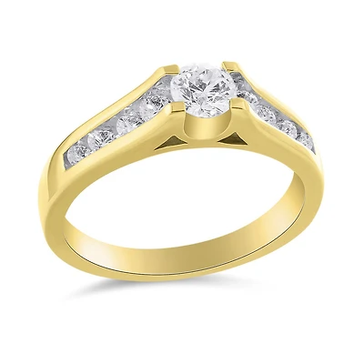 Glacier Fire Canadian Diamond 14K Yellow Gold 0.74CTW Bridal Ring