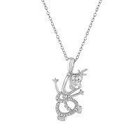 Enchanted Disney Olaf 0.10CTW Pendant