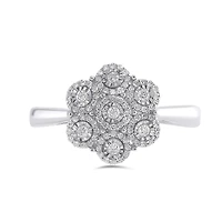 Sterling Silver 0.25CTW Diamond Fashion Ring
