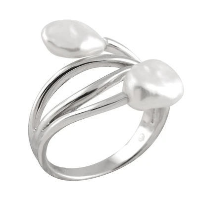 Double Keshi Pearl Ring