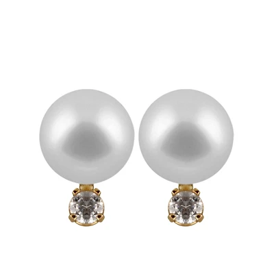 Diamond Accented Akoya Earrings