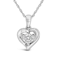 Sterling Silver Opal Heart Pendant