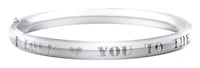 Children'S Sterling Silver "I Luv U 2 The Moon & Back" Bangle