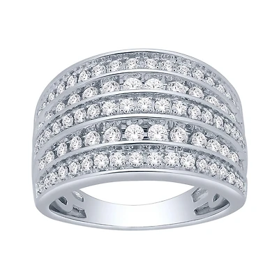 10K White Gold 1.00Ctw Diamond Band