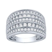 10K White Gold 1.00Ctw Diamond Band