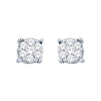 10K White Gold 0.10CTW Bouquet Diamond Studs