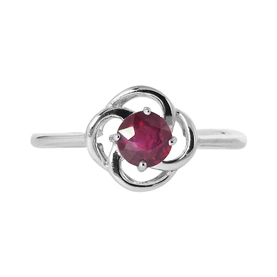 10KW Garnet Flower Ring