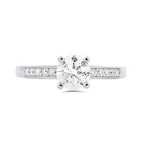 14K White Gold 1.00CTW Solitaire Diamond Ring