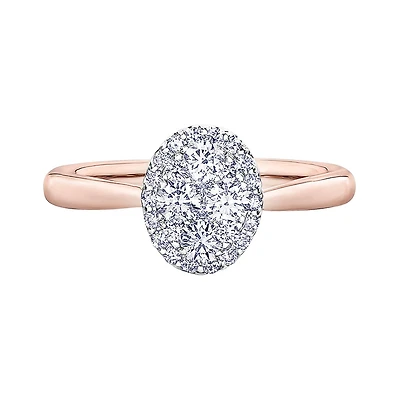 Glacier Fire 14K Rose Gold 0.50CTW Mystere Diamond Ring