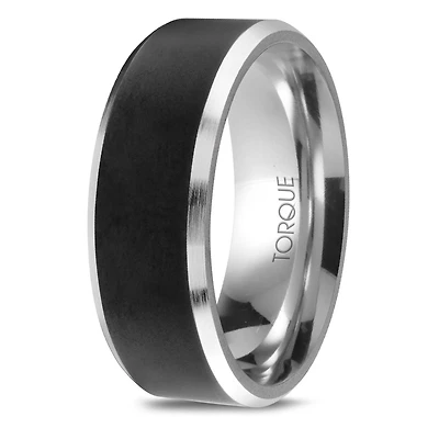 7mm Black & White Cobalt Band