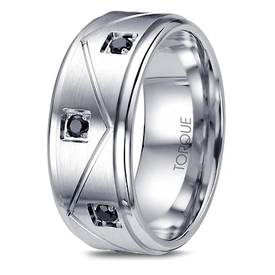 Men's 9mm Cobalt Black Sapphire Band