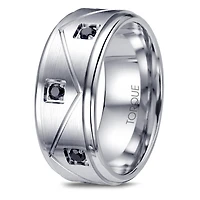 Men's 9mm Cobalt Black Sapphire Band
