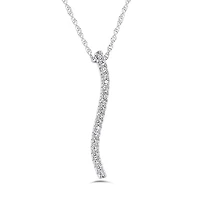 10K White Gold 0.23Ctw Diamond Pendant