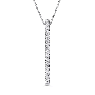 Sterling Silver Diamond Pendant
