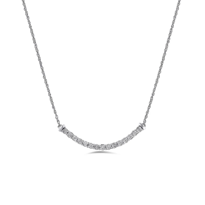 Sterling Silver Diamond Fashion Necklace