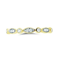 10K Yellow Gold 0.10CTW Stackable Diamond Ring
