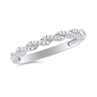 10K White Gold 0.11Ctw Stackable Diamond Ring