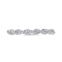 10K White Gold 0.11Ctw Stackable Diamond Ring