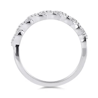 10K White Gold 0.11Ctw Stackable Diamond Ring