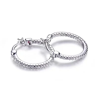 Elle "Rodeo Drive" Cubic Zirconia 20Mm Hoop Earrings