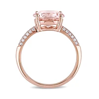 Julianna B 14K Rose Gold 0.20CTW Diamond & Morganite Ring