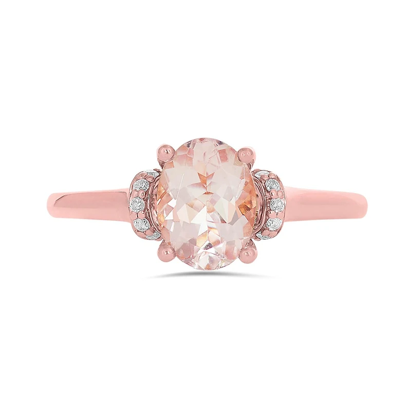 10K Rose Gold Morganite Ring