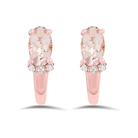 10K Rose Gold Morganite Earrings