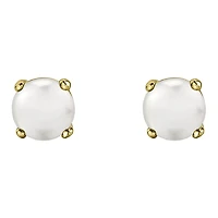 10K Yellow Gold Pearl Stud Earrings