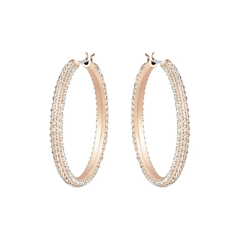 Swarovski Stone Hoop Pierced Earrings