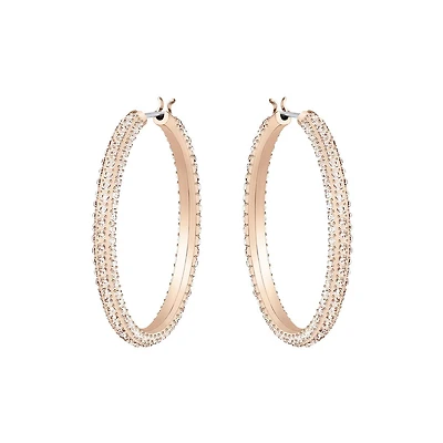 Swarovski Stone Hoop Pierced Earrings