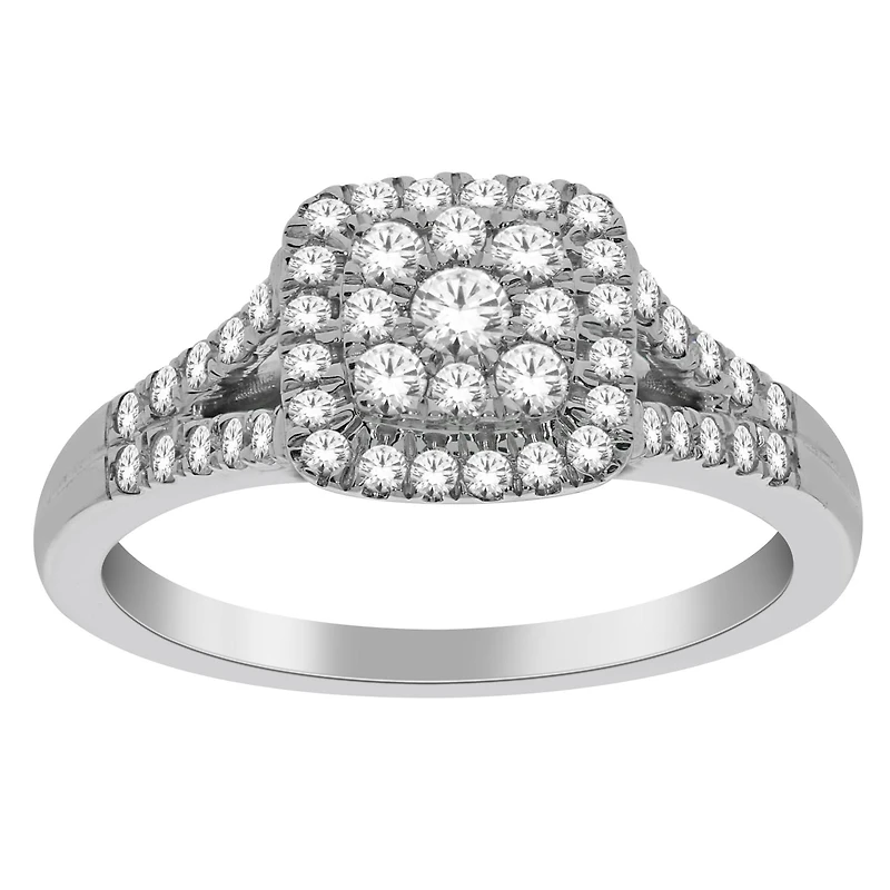 10K White Gold 0.50CTW Diamond Fashion Ring