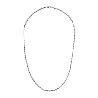 Sterling Silver 30" 3mm Rice Typhoon Chain