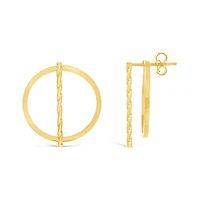 10K Yellow Gold Front Back Earrings