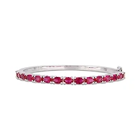 Julianna B Sterling Silver Created Ruby Bangle