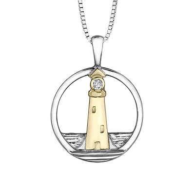 Glacier Fire Canadian Diamond Lighthouse Pendant