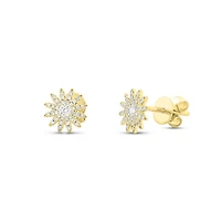 14K Yellow Gold 0.24CTW Diamond Stud Earrings