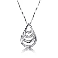 Elle Majestic Wave Cubic Zirconia 18+2" Necklace