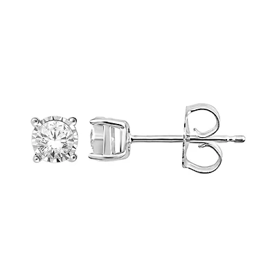 Sterling Silver 0.10CTW Diamond Studs