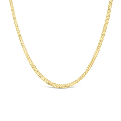 10K Yellow Gold 22" 3.4mm Diamond Cut Franco Chain