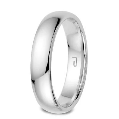 Sterling Silver 5mm Plain Dome Wedding Band 10