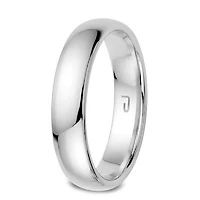 Sterling Silver 5mm Plain Dome Wedding Band 10
