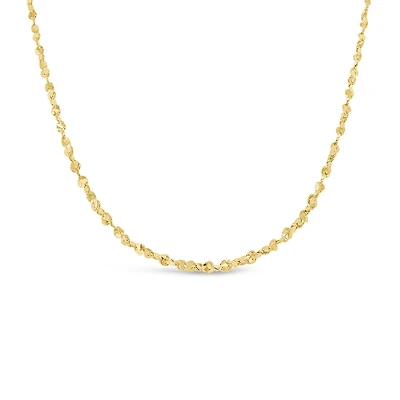 10K Yellow Gold 16" 0.9mm Serpentine Chain