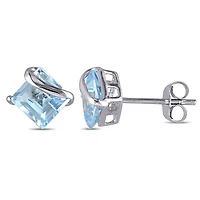 Julianna B 10K White Gold Sky Blue Topaz Earrings