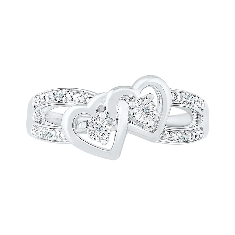Sterling Silver Diamond Promise Ring