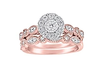 10K Rose & White Gold 0.50CTW Bridal Set