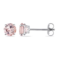 Julianna B 14K White Gold Morganite Stud Earrings