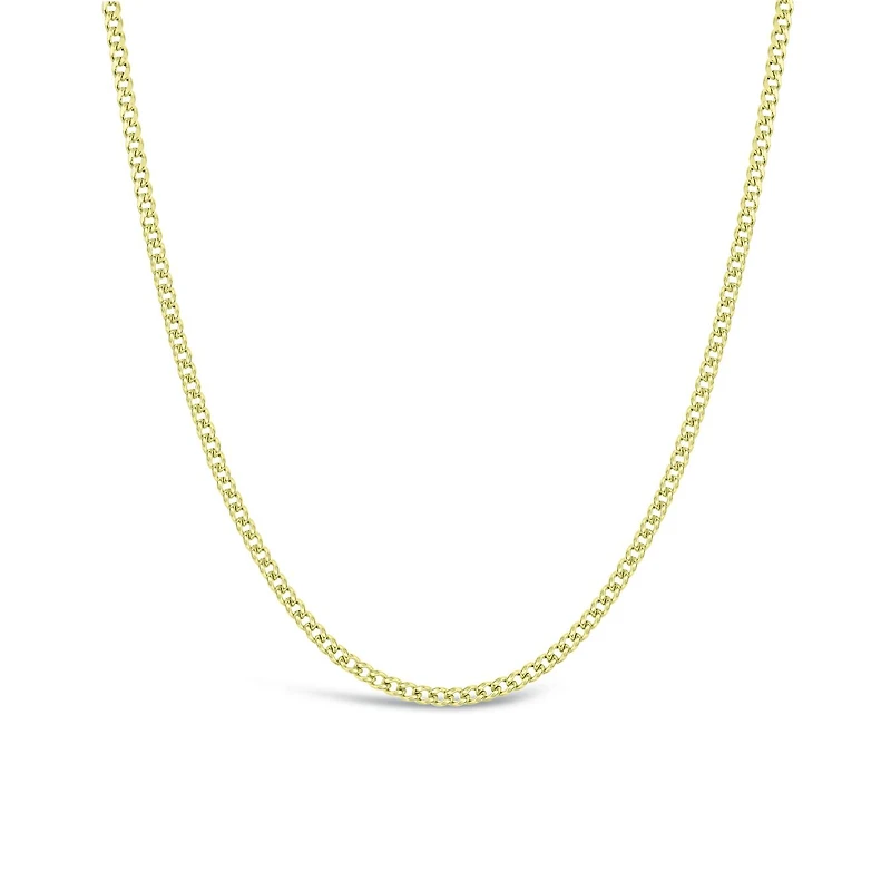 10K Yellow Gold 28" 3.6mm Semi-Solid Miami Cuban Curb Chain