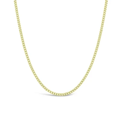 10K Yellow Gold 28" 3.6mm Semi-Solid Miami Cuban Curb Chain