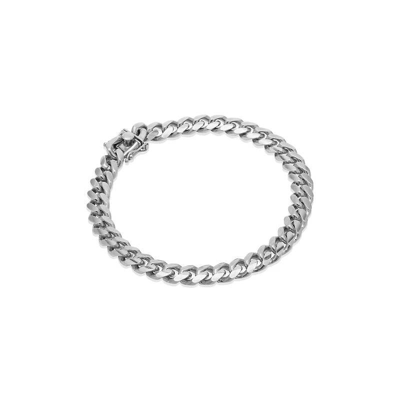 Sterling Silver 9" 7mm Miami Cuban Bracelet